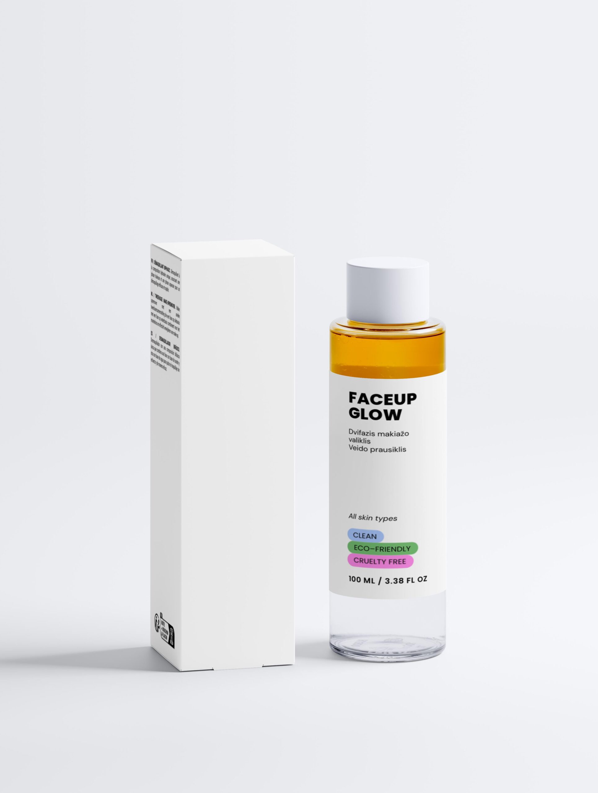 FACEUP GLOW dvifazis makiažo valiklis