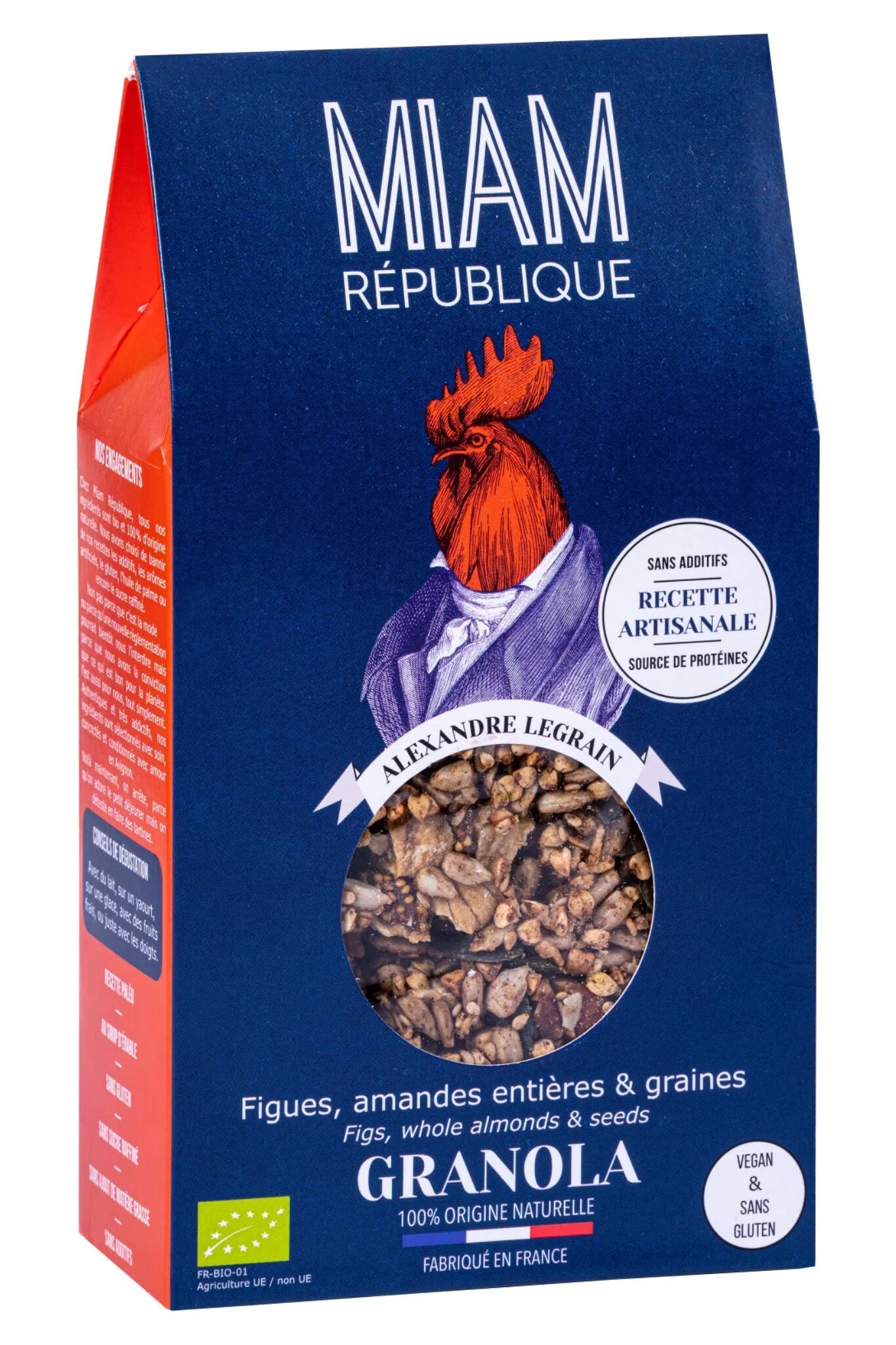 MIAM RÉPUBLIQUE ekologiška granola su figomis, migdolais ir klevų sirupu.