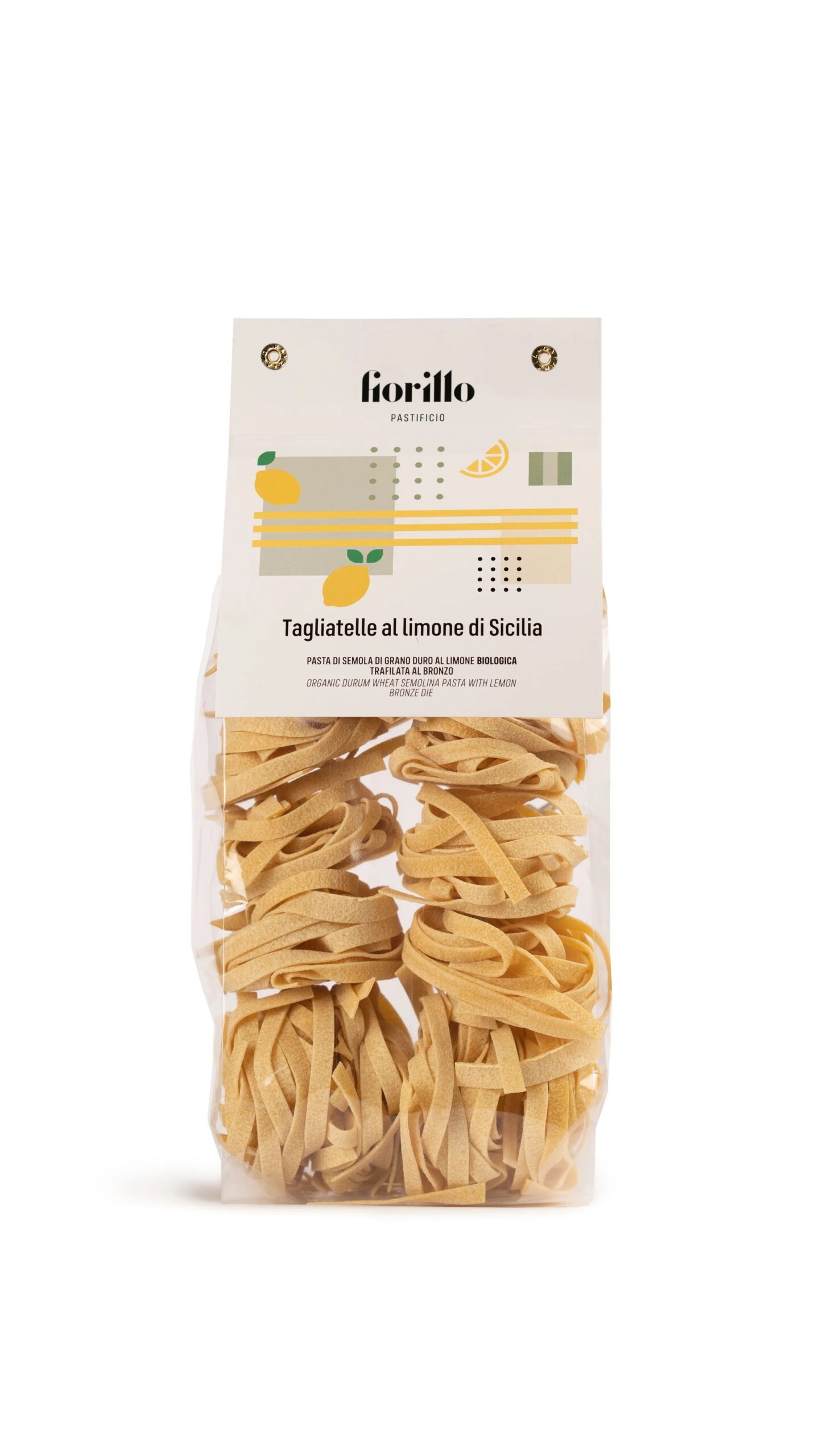 Pastificio Fiorillo ekologiški Tagliatelle lizdeliai su Sicilijos citrinomis