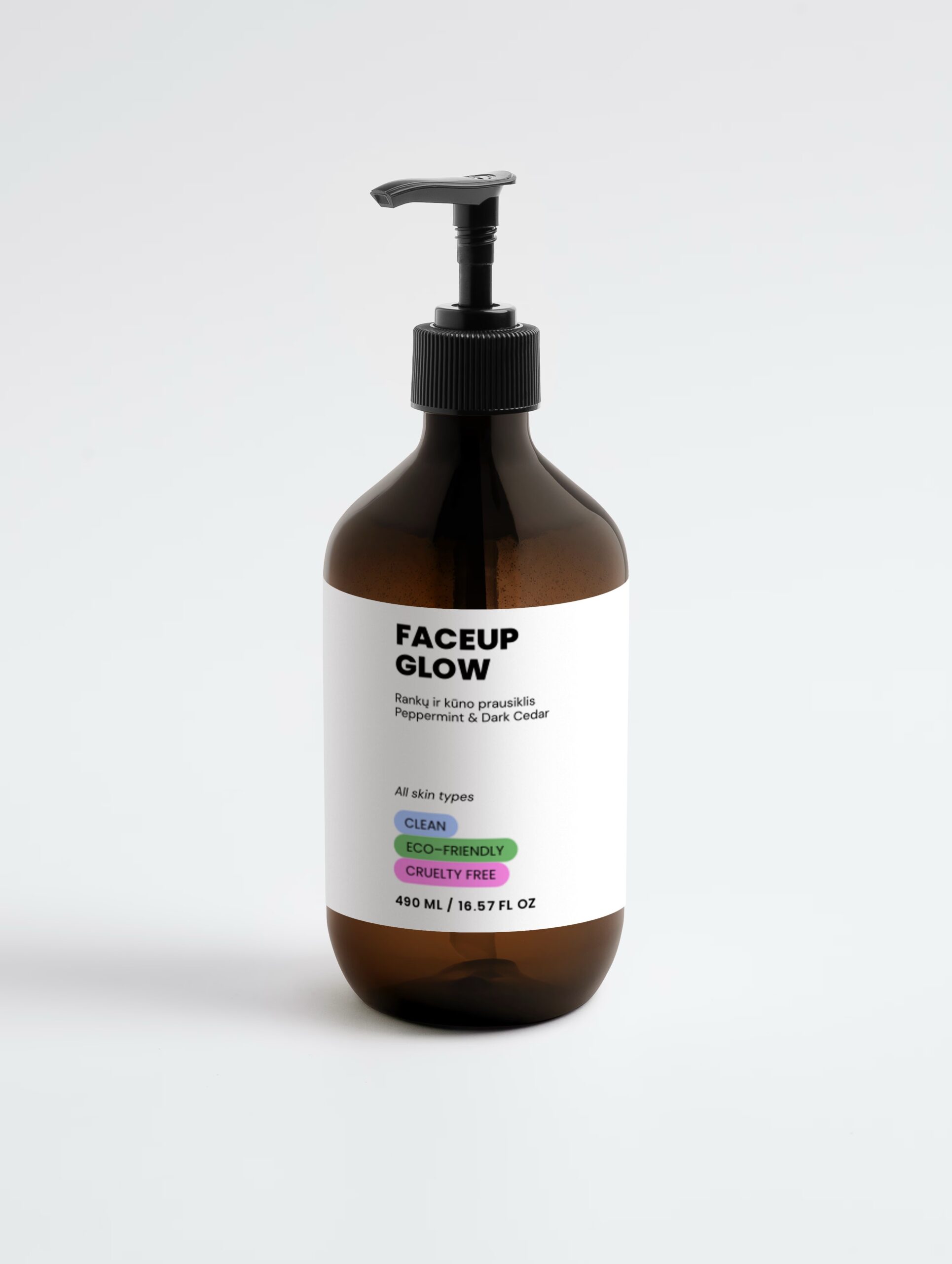 Rankų ir kūno prausiklis „Peppermint & Dark Cedar“