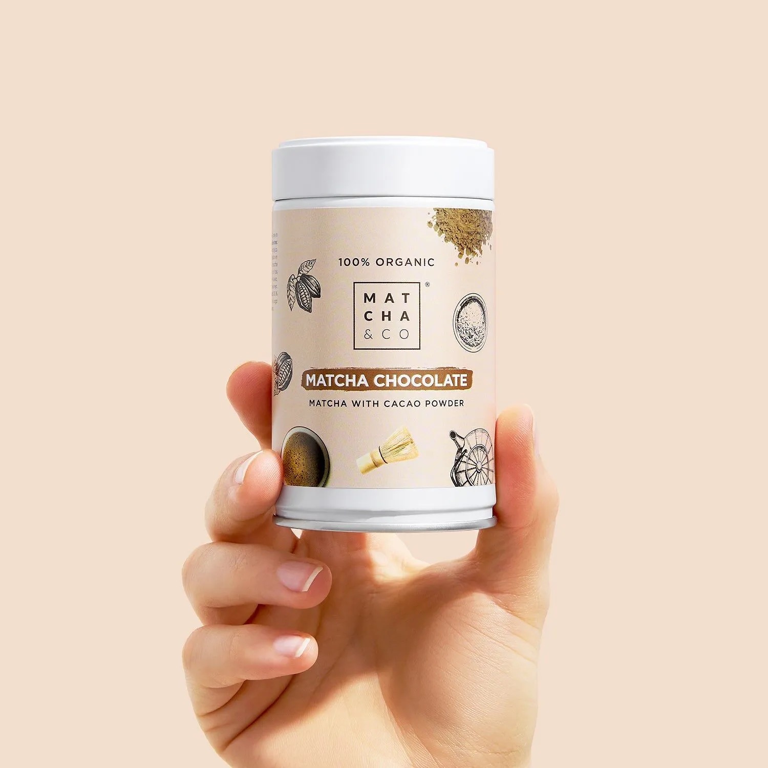 Matcha & CO ekologiškas matcha arbatos ir kakavos mišinys