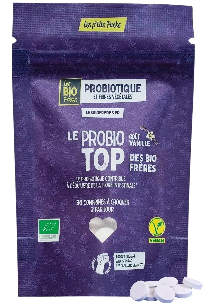 Les Bio Frères ekologiški vanilės skonio probiotikai
